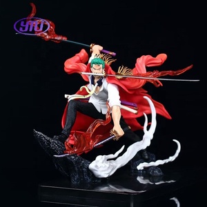 Nuevos Modelos de 28 cm, <span class=keywords><strong>Dos</strong></span> Estilos, Elegante Figura de Anime de Luffy y Ace con <span class=keywords><strong>Tres</strong></span> Espadas, Postura de Batalla con Doble Arma, Zoro - Product Image 1