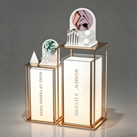 Présentoir Organisateur de Parfums en Acrylique Transparent, Support Carré de Comptoir pour Fragrances, Étagère de Rangement pour Soins de la Peau et Ongles