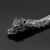 Bracelet en acier inoxydable antique Ouroboros Dragon Snake Bijoux gothiques pour hommes