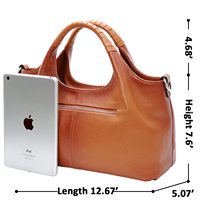 Sacs à bandoulière en cuir véritable Sacs à main et sacs à main pour femmes Satchel Designer Cross Body Hobo Medium Size Tote Bag