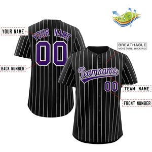 Custom Pinstripe Baseball Jersey Button Down Shirt Tackle Twill Moisture Wicking Unisex Adult Teamname 00 - Product Image 2