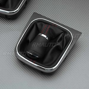 5 Speed Car Manual Gear Shift Knob Shifter Lever Stick Leather Gaiter <b>Boot</b> <b>Cover</b> for VW Golf 5 6 - Product Image 2