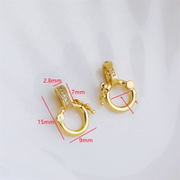 OEM Youchuang Fermoirs Mousquetons de Luxe en Argent Sterling 925 Plaqué Or avec Zircon pour Bracelets et Colliers de Perles de Printemps CLP925