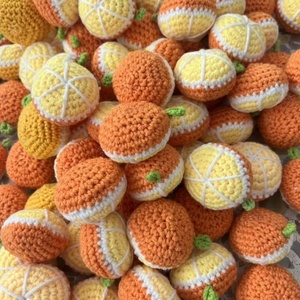 Đồ chơi móc len hình trái cây cam thủ công, đồ chơi may vá & dệt kim, mặt dây chuyền trang trí móc len, bán buôn - Product Image 4