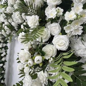 DKB Factory's Square Artificial Flower <b>Arch</b> White <b>Roses</b> With Forest Atmosphere <b>for</b> Home Christmas & Graduation Cloth Material - Product Image 3
