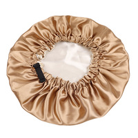 Bonnet de nuit en satin double couche, ajustable, en polyester, taille unique, réversible, à ouverture plate, en fausse soie, pour le soin des cheveux, vente en gros