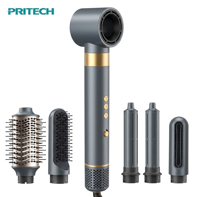 Custom Hot Air Styler Hair Dryer Brush 5in1 High Speed Hair Dryer Styling Professional Air Wrap Multi Styler One Stop Hair Dryer