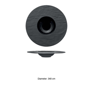 Bol à pâtes noir 34 cm, intérieur 15,5 cm, effet pierre M1934 - Product Image 3