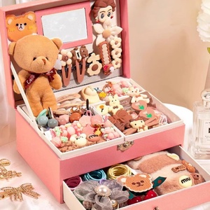 Mini boîte à bijoux en plastique rose pour filles - Jouets amusants pour faire semblant de se maquiller, cadeau d'anniversaire pour enfants, accessoires pour cheveux - Product Image 3