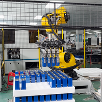 Lini produksi untuk mesin pembuat baterai paket Ion Lithium otomatis perakitan modul prisma Lifepo4 peralatan manufaktur