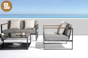 Ensemble <span class=keywords><strong>de</strong></span> canapés <span class=keywords><strong>de</strong></span> <span class=keywords><strong>jardin</strong></span> en aluminium imperméable pour loisirs en plein air, 4 pièces - Product Image 3