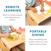 Bureau d'appoint en bois courbé LAPGEAR pour enfants - Bureau portable, durable, pour l'apprentissage et les activités éducatives, idéal pour les devoirs