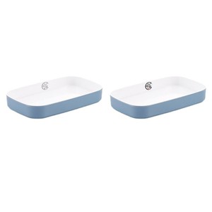 Melamine Dinnerware <b>Set</b> Rectangular Plates Serving Bowls For <b>Restaurant</b> Hotel Use Solid Color P8042 - Product Image 5