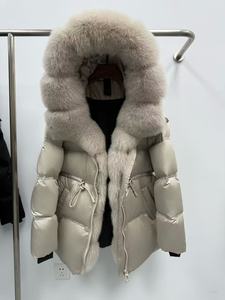 OFTBUY 2025 – Nouvelle <span class=keywords><strong>Parka</strong></span> d'<span class=keywords><strong>hiver</strong></span> de luxe pour <span class=keywords><strong>femme</strong></span>, en duvet d'oie, <span class=keywords><strong>avec</strong></span> <span class=keywords><strong>capuche</strong></span> en fourrure de renard naturelle, épaisse, <span class=keywords><strong>chaude</strong></span>, <span class=keywords><strong>imperméable</strong></span> et ceinturée - Product Image 4