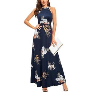 Vestidos Largos de Verano para Mujer, Elegantes y Formales, para Invitadas de Boda, Estilo Hawaiano, Cuello Halter, para la Playa, Chic, <span class=keywords><strong>Curvy</strong></span>, Elegante - Product Image 1