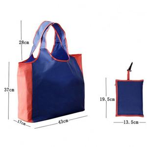 Sac de shopping pliable en tissu Oxford imperméable 210D, nouvelle mode, pour supermarché et épicerie, sac de rangement réutilisable - Product Image 2