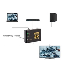 Commutateur HDMI 3 ports 4Kx2K, boîtier de commutation HDMI 3x1, 4K 60Hz, 3 entrées 1 sortie, 3 vers 1, 4K X 2K Ultra HD 3D 1080P