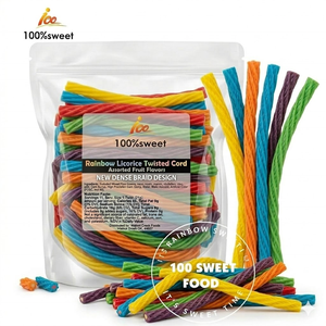 Usine OEM Arc-en-ciel Réglisse Bonbons Twists Pleine Taille Fruité Aromatisé Assortiment <span class=keywords><strong>de</strong></span> Bâtons Colorés Doux et Tendres Bonbons Doux Collations - Product Image 1