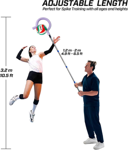 Equipo <span class=keywords><strong>de</strong></span> entrenamiento con gancho <span class=keywords><strong>de</strong></span> signo <span class=keywords><strong>de</strong></span> interrogación para servir y golpear <span class=keywords><strong>voleibol</strong></span>, taladros, sujeción <span class=keywords><strong>de</strong></span> bolas - Product Image 2