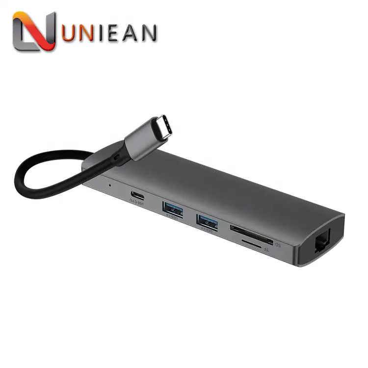 Macbook Multi HDMI Ethernet 100W 5Gbps 10 Port USB 2.0 Type C HUB Tipo C 3.0 10 In 1