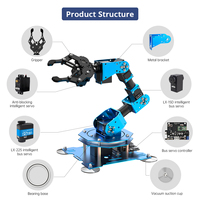 Hiwonder xArm UNO Kits de bras robotique de programmation avec kit de capteur de développement secondaire bras de Robot d'éducation STEM pour l'école