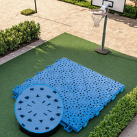 Dalles de sol emboîtables en plastique antidérapantes INOLP toutes saisons, amovibles et préremplies, installation facile pour jardin et garage (PP)