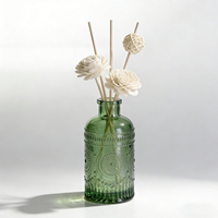 Flacons de parfum vides de luxe en verre carré de 100 ml pour diffuseur d'aromathérapie avec finition mate, sérigraphie et marquage à chaud