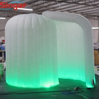 Stand de photo gonflable en pvc, mini cercle, avec éclairage led, pour événement, mariage, location de fêtes