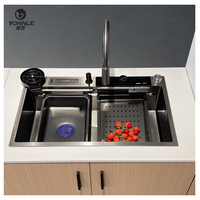 Évier de cuisine intelligent multifonctionnel à cuve unique de haute qualité, très vendu en Chine, avec lave-vaisselle intégré