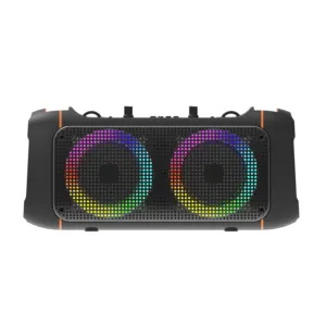High Quality Double 4 inches Horn Speaker remote control portable wireless Speaker Karaoke System home theater Bluetooth Speaker