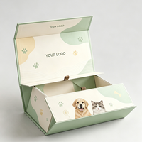 Boîte cadeau magnétique rigide écologique en forme de livre pour chaton, thème dessin animé, vide, pour souvenirs, emballage cadeau e-commerce