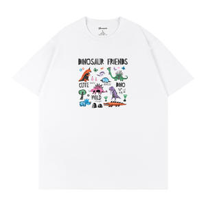 Camiseta con estampado de dinosaurios lindos para adultos, poliéster transpirable de verano Q85 - Product Image 3