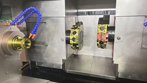 HANSUN HTS6-DIIY High Precision Dual Spindle Automatic CNC Lathe <b>Machine</b> Multifunctional Heavy Duty Twin Turning Center Model - Product Image 3