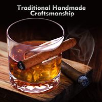 Verres à whisky, brandy et cigares promotionnels, personnalisés, uniques, à fond sphérique, transparents, type tumbler, verres à shot