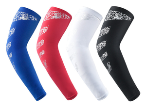 Bán Chạy Nhất Blue Red Thể Thao Ngoài Trời Mặt Trời Bảo Vệ Nén Băng Lụa Cánh Tay Hỗ Trợ Tay Áo Cho Xe Máy Xe Đạp Chạy Bóng Chuyền - Product Image 3