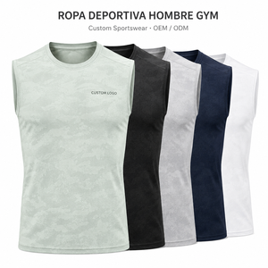 Ropa Deportiva para Hombre, Camiseta de Entrenamiento sin Mangas, Transpirable, de Secado Rápido, Logotipo Personalizado, Fabricante de Ropa Deportiva OEM ODM - Product Image 1