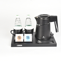 Bouilloire de luxe à économie d'énergie EASTON pour chambre d'hôtel et resort, 110V/220V, avec service de thé et plateau pour eau bouillante