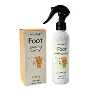 Spray exfoliant pour les pieds à base de plantes OEM, adoucit les callosités, élimine les peaux mortes, acide salicylique, glycérine, panthénol, soin à marque privée, 200 ml