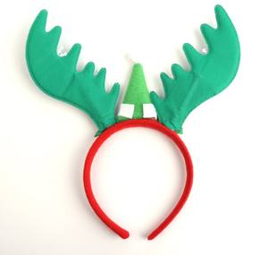Nieuwe Kerstversiering Kerst Haar Hoepel Glanzende Film Gesp Gewei Kinderen Volwassenen Jurk Up Kerst Hoed Hoofdband - Product Image 5