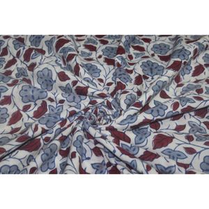 Tela de Algodón Estampada a Mano al por Mayor, Tela de Algodón Ligera, Tela Floral Hecha a Mano en India para Confección de Vestidos para Niñas - Product Image 6