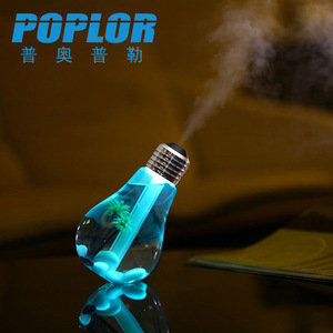 Poplor <b>Light</b> Bulb Humidifier Multicolor Led Touch Control Us <b>Plug</b> Electric Desk Decorative Night <b>Light</b> - Product Image 2