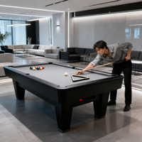 Table de billard professionnelle en bois massif de haute qualité, 9 pieds ou 8 pieds, pour usage domestique ou en club, fournie directement par l'usine