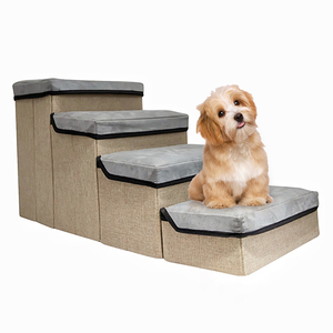Faltbare Hundewelpen-Rampen leiter Faltbare wasch bare Haustier treppe Dreistufige Aufbewahrung sbox - Product Image 1