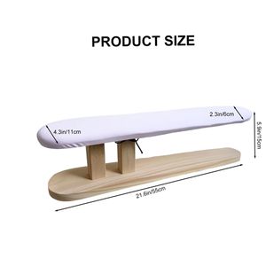 Petite planche à repasser rembourrée avec base en bois, poitrine et manches, planche à repasser pour tailleur, ménage, buanderie - Product Image 4