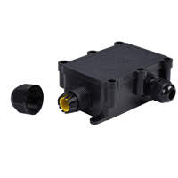 Boîtier de jonction électrique extérieur étanche 3 voies 24A 450VAC IP68 avec contacts en cuivre, boîtier en PC, certifié UKCA ENEC, avec trous de sortie pour alimentation