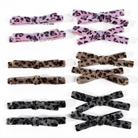 Barrettes à cheveux à motif léopard pour petites filles, barrettes à cheveux scintillantes, accessoires de cheveux mignons pour petites filles