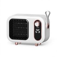 Chauffage compact PTC 800W silencieux à chauffage rapide, portable pour bureau, maison et salle de bain avec protection contre la surchauffe