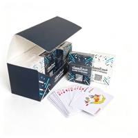 Cartes à jouer en plastique brillantes, lavables, imperméables, avec boîte de rangement et boîte de présentation, personnalisables en gros pour entreprises