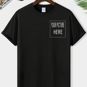 JX Custom Soft T Shirts for Men Personalized <strong>Graphic</strong> T Shirt Add Your Own <strong>Text</strong> Image Customized Shirts Front &amp; Back Printing - Product Image 1