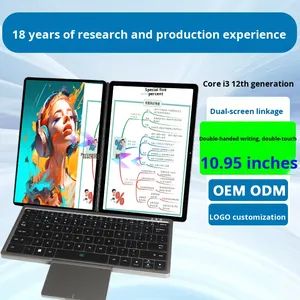 10.95 pouces double écran ordinateur portable Intel Core <span class=keywords><strong>I3</strong></span> Slim Portable écran partagé écran tactile nouveau clavier anglais SSD Windows <span class=keywords><strong>11</strong></span> - Product Image 2